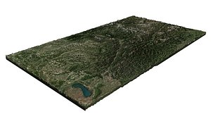 3D terrain relief model