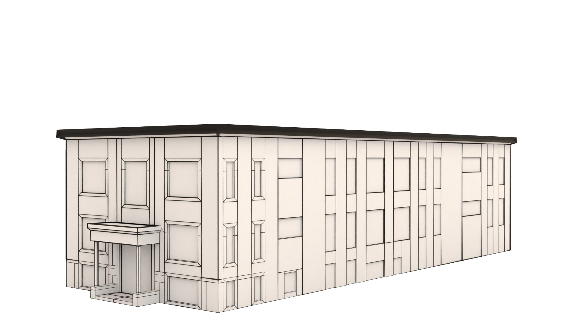Hostel Apartment Building 3D Model - TurboSquid 2211878