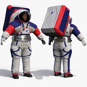 female astronaut nasa xemu 3D model