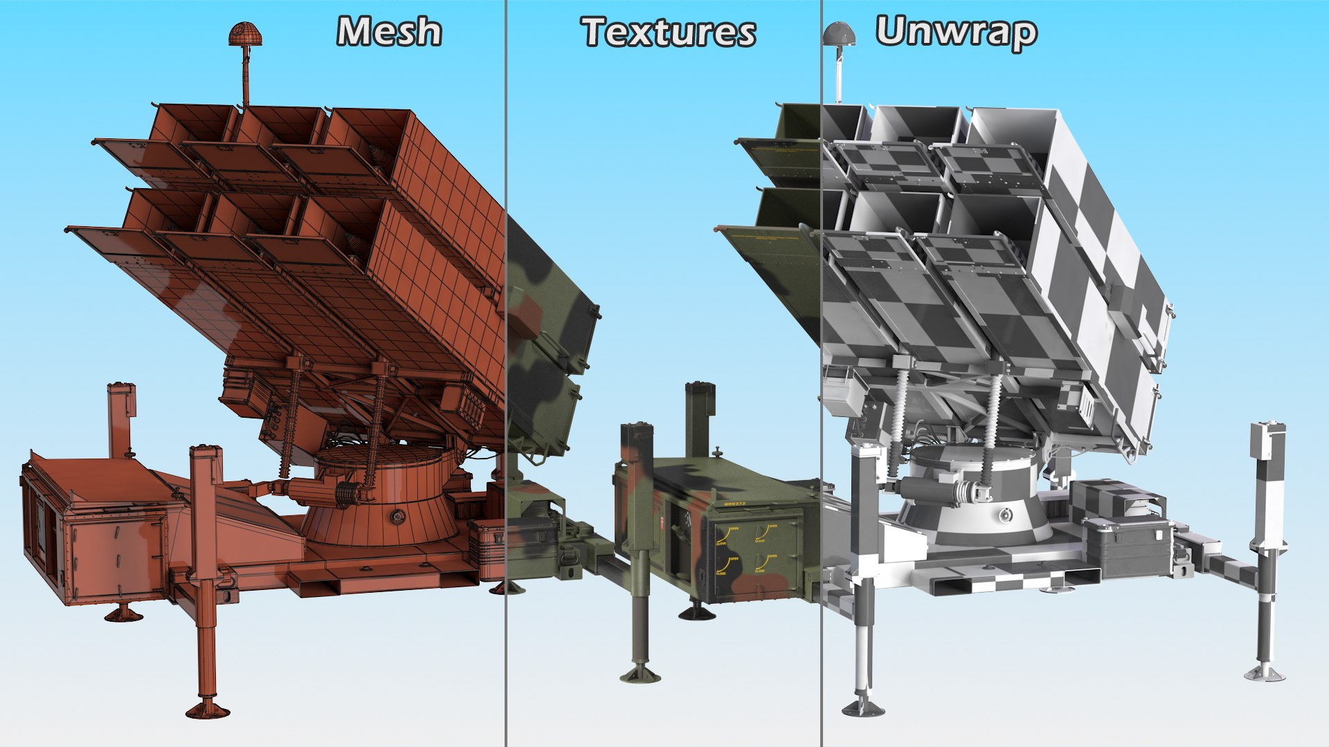 NASAMS Missile System Camouflage Ready to Attack 3D https://p.turbosquid.com/ts-thumb/Cd/1kGQo7/Nz/nasamsmissilesystemcamouflagereadytoattackvray3dmodel016/jpg/1664435009/1920x1080/fit_q87/a2867c35ea3138c353d6e371ab9188834a116538/nasamsmissilesystemcamouflagereadytoattackvray3dmodel016.jpg