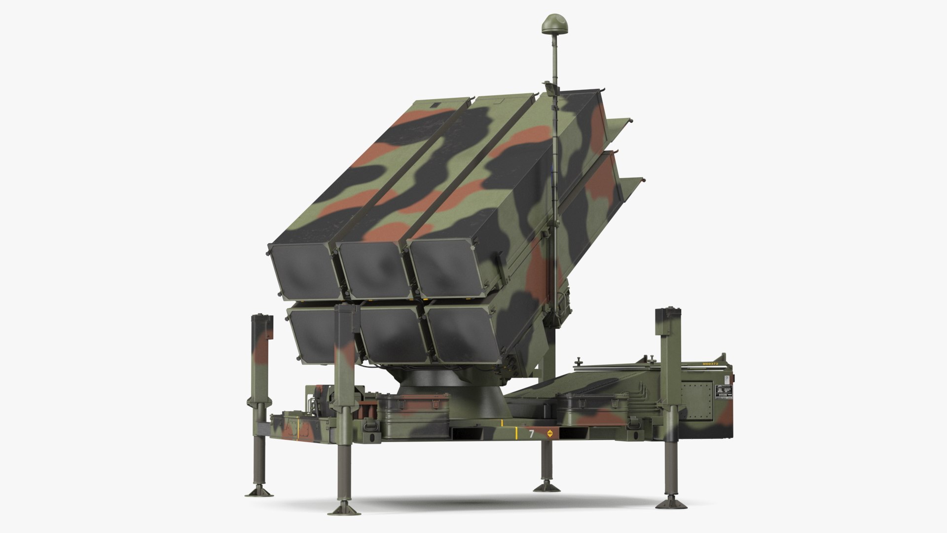 NASAMS Missile System Camouflage Ready to Attack 3D https://p.turbosquid.com/ts-thumb/Cd/1kGQo7/nM/nasamsmissilesystemcamouflagereadytoattackvray3dmodel008/jpg/1664434975/1920x1080/fit_q87/deec606e799976be7b6c13d540a21fdae8e4a63f/nasamsmissilesystemcamouflagereadytoattackvray3dmodel008.jpg