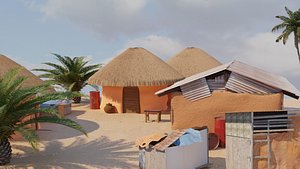 3D African Village model