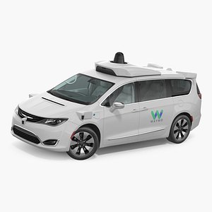 self driving minivan waymo 3D model