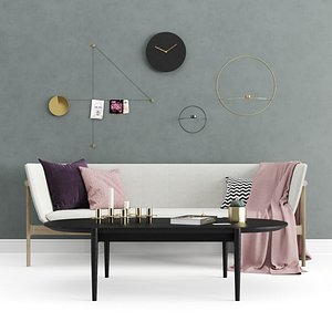 Menu Sofa And Table With Decor