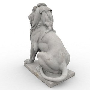 Classic lion with high resolution PBR textures