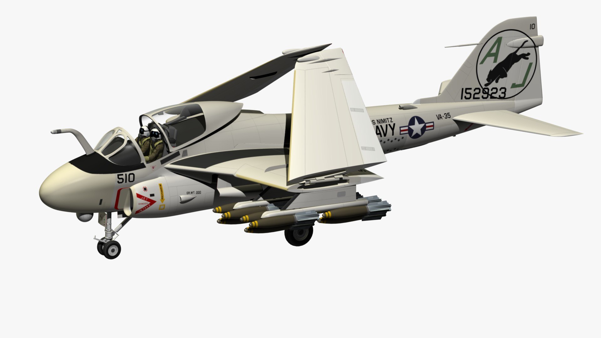 3d A-6e Intruder Model