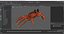 Crabe fantôme tropical gréé en rouge pour Maya