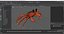 Crabe fantôme tropical gréé en rouge pour Maya
