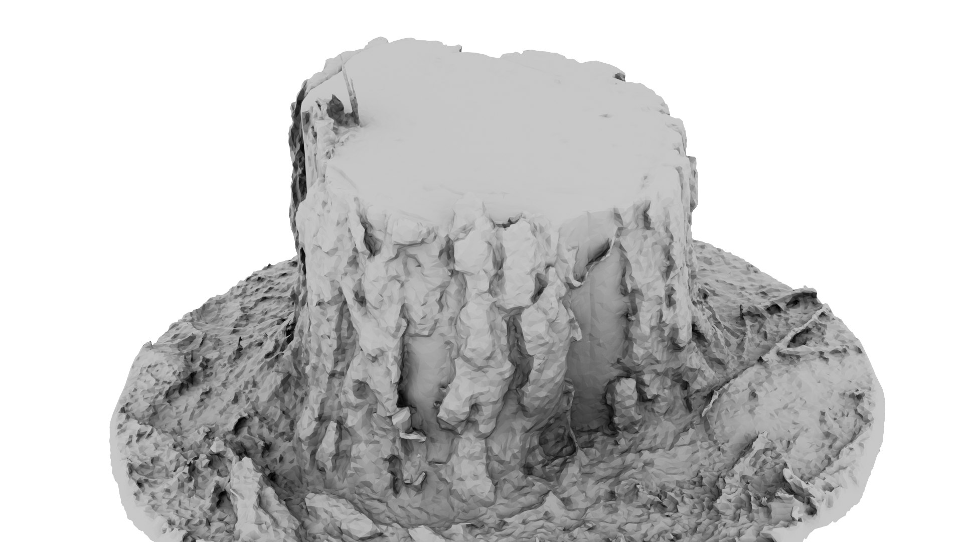 ponderosa tree stump 3D model https://p.turbosquid.com/ts-thumb/Cd/CbCqeV/AfCHndZZ/clay02/png/1553641732/1920x1080/fit_q87/497dd15e83c385fb86b8fae490467a33b955eec3/clay02.jpg