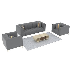 TV Lounge Sofa Set 3D model