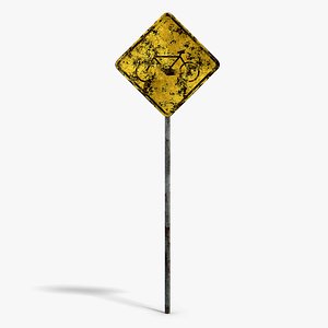 Damaged Bike Sign 3D