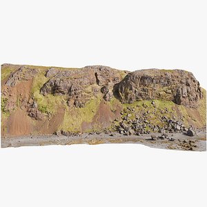 Coastal Mountain Cliffs - 3D PBR Model 3D
