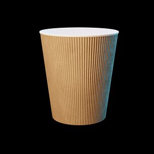 3D Coffee Cup - Disposable Cardboard 3d model