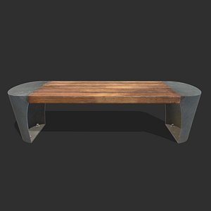 3D model Bench 05 Low Poly PBR Realistic