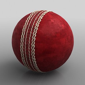 leather cricket ball 3d model