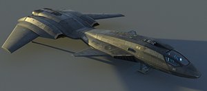 sci-fi aircraft 3D model