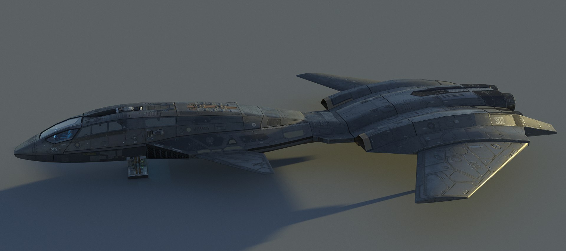 Sci-fi aircraft 3D model - TurboSquid 1477992