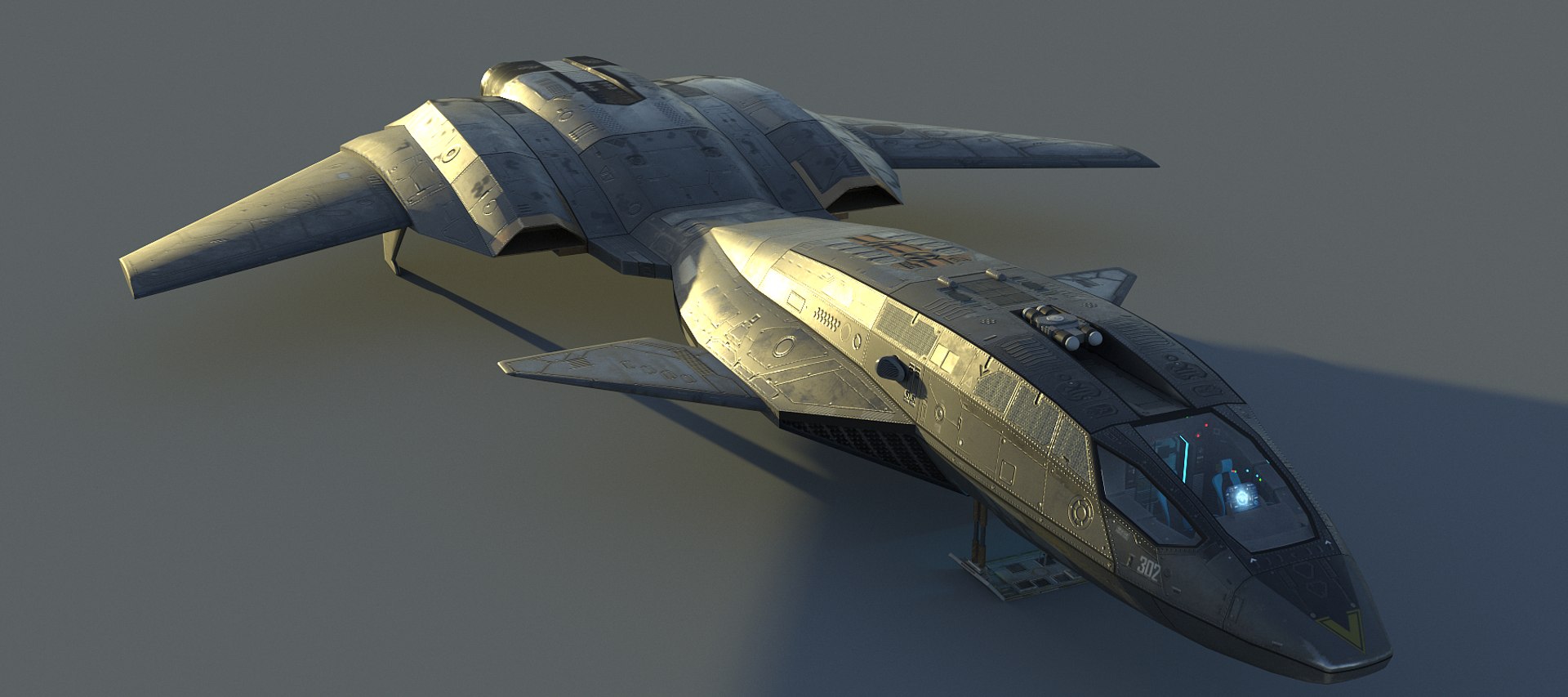 Sci-fi Aircraft 3d Model - Turbosquid 1477992