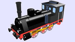 3D model prussian t3 steam locomotive