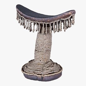 Headrest Africa Wood Furniture Prop 23 Remastered 3D model