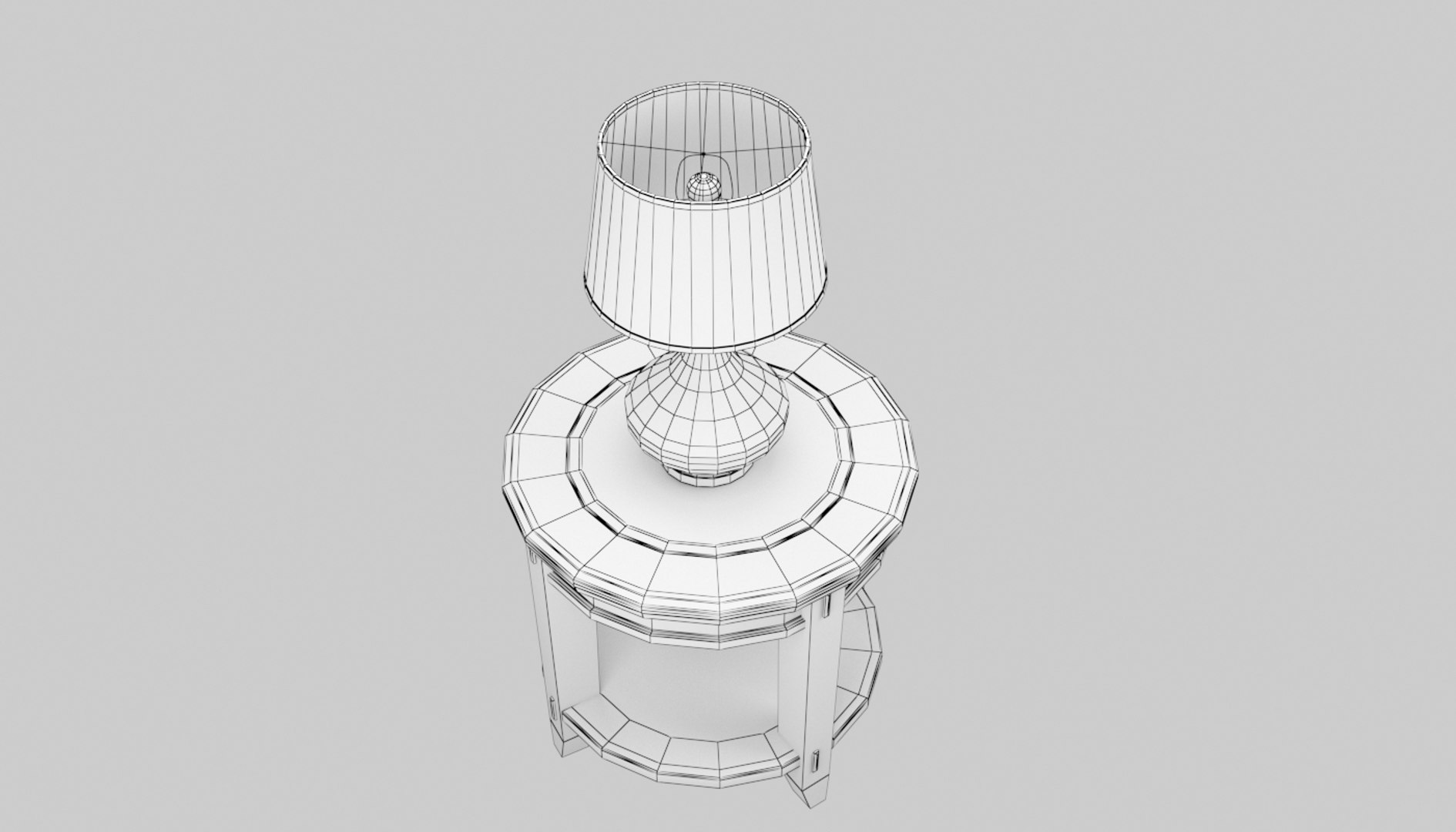 End table lamp 3D model TurboSquid 1270333