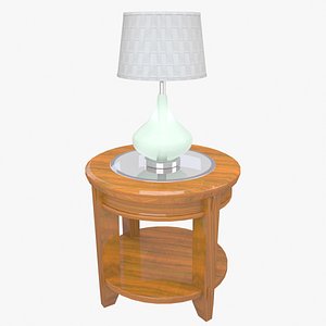 End table with lamp