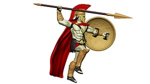 3D Spartan 14 Second set Medium spartan army model