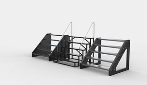 Treppe Freistehend 3D model 3D