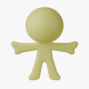 Rigged Cute Mascot 05 3D model