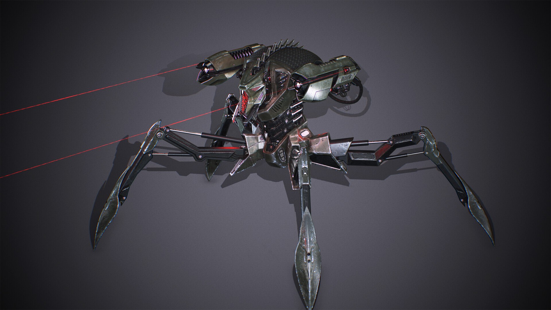Spider Mech Robot  Game Ready 3D Model Rigged  Mobile  PC Optimized model https://p.turbosquid.com/ts-thumb/Cd/Ye7UPK/Al/boriskosminaspar2k1/jpg/1752521731/1920x1080/fit_q87/6b34729b68a99ffc526710fff12a6e48286aa476/boriskosminaspar2k1.jpg