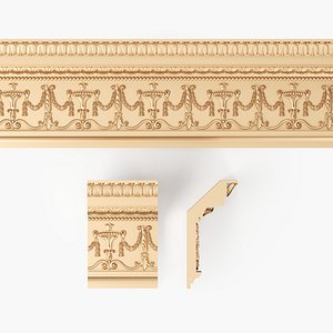 Classic Carved Cornice 3D