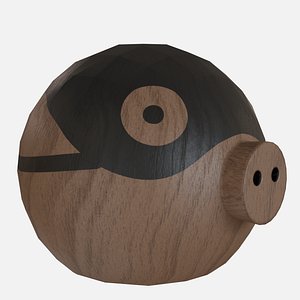 Wood pig model