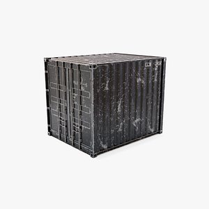 10Ft Cargo Container - Black - Dirty