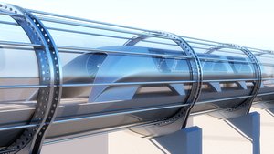 Hyperloop transport 3d model. Vray realistic materials and render 3ds max