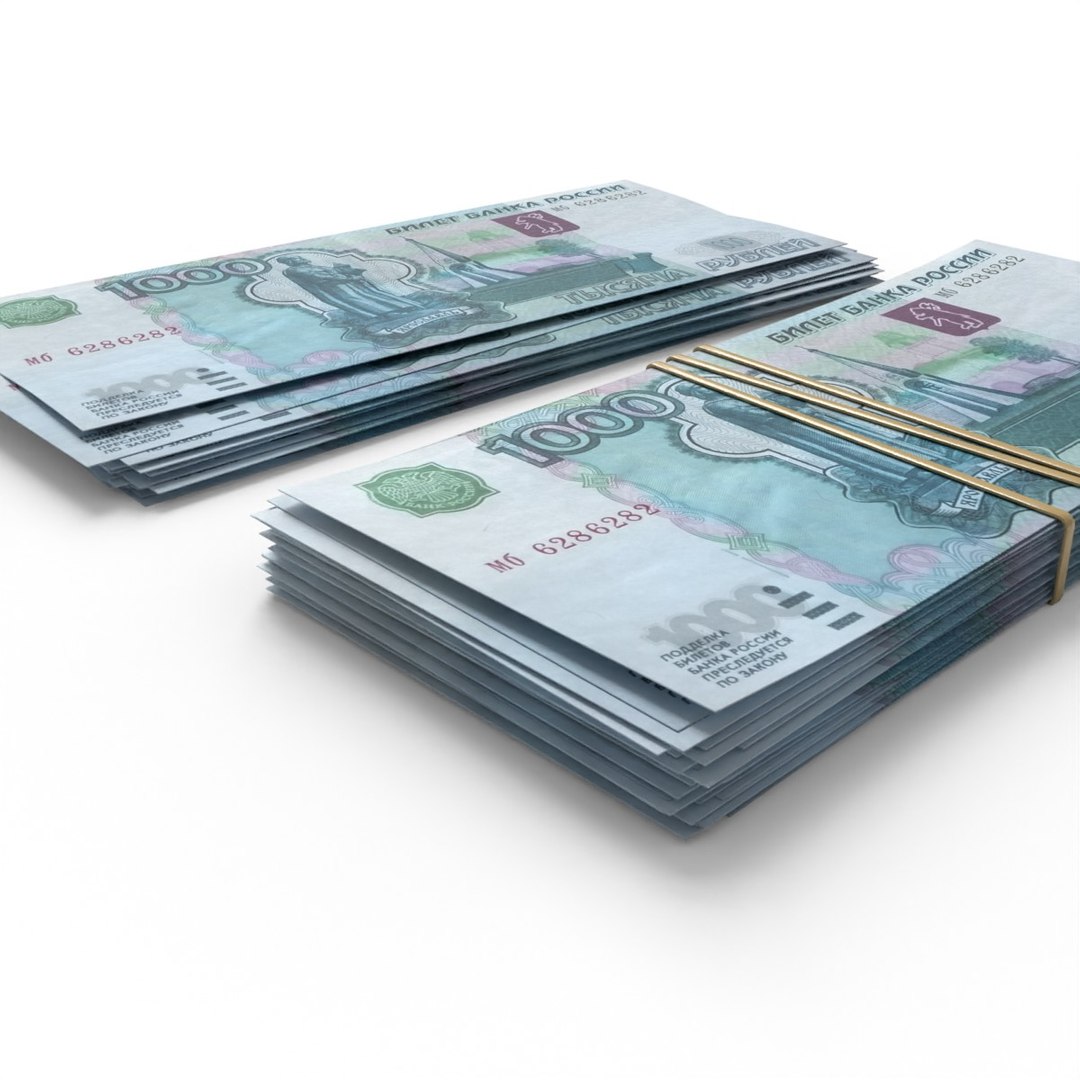 3D russian roubles bills stack - TurboSquid 1539922
