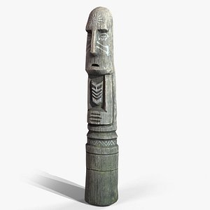 3D model Totem wood 1