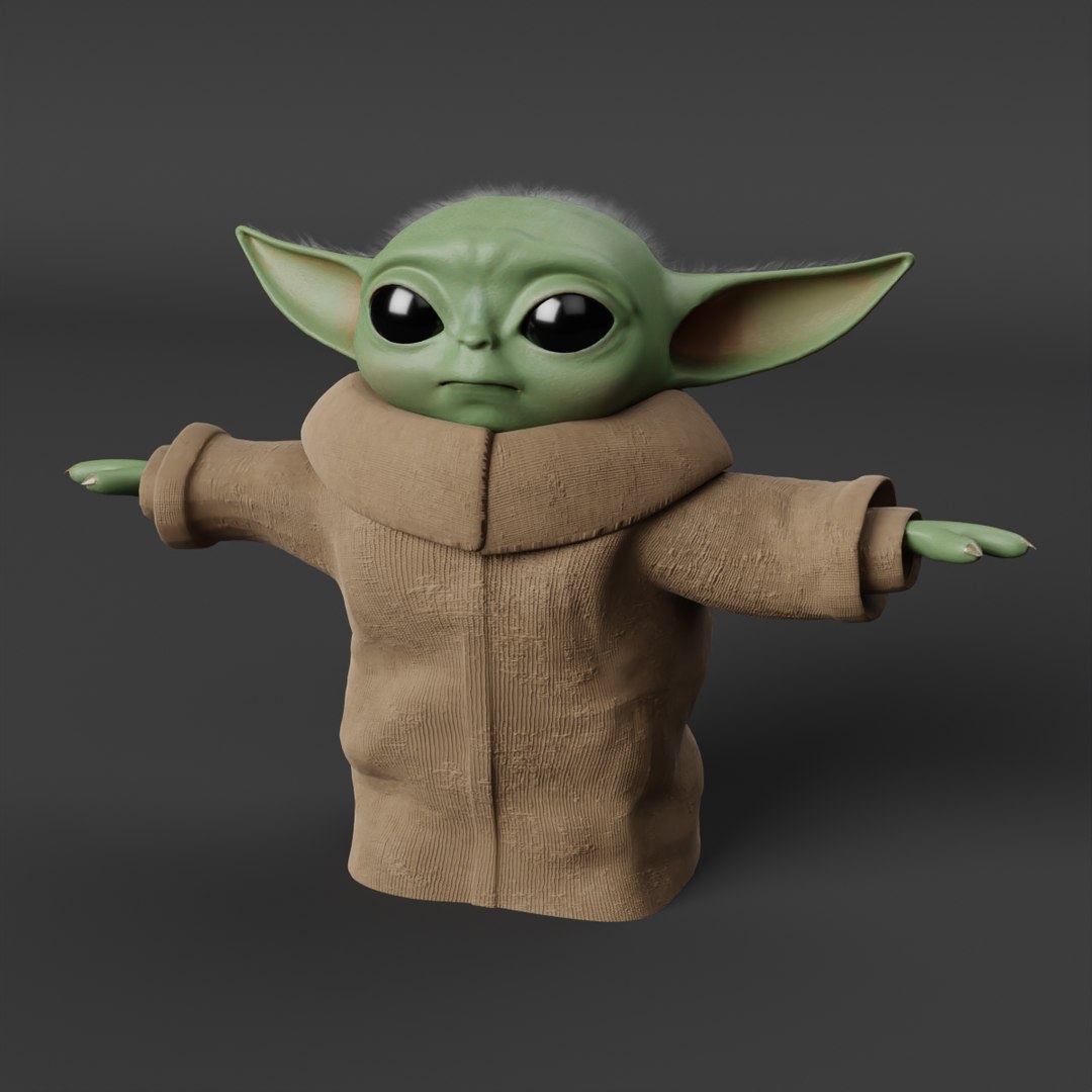 Baby yoda 3D model TurboSquid 1664043