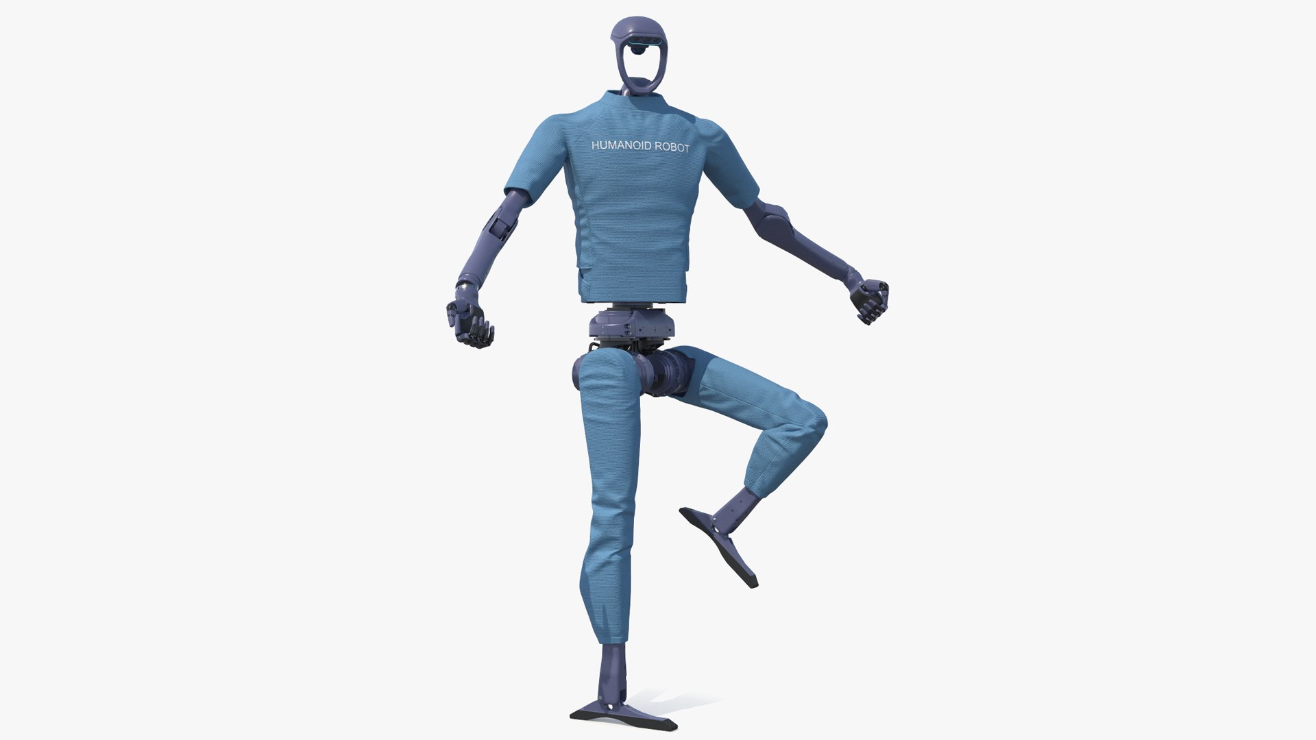 Humanoid Robot with Dexterous Hands Rigged for Maya 3D model preview