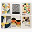 Mehrfarbiges Bauhaus-Posterset