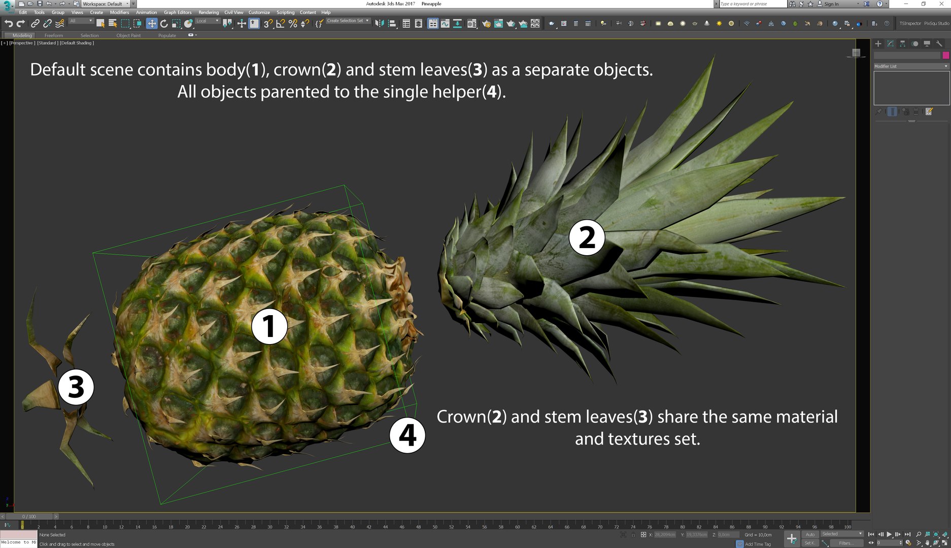 3D Ultra Detailed Pineapple model https://p.turbosquid.com/ts-thumb/Cd/tyalFN/5n/23.1_033dsmax2017uiscreenshotdefaultcontent/png/1639389983/1920x1080/fit_q87/b57393f9da9f409a0d532031d57ddabe35ddfe62/23.1_033dsmax2017uiscreenshotdefaultcontent.jpg