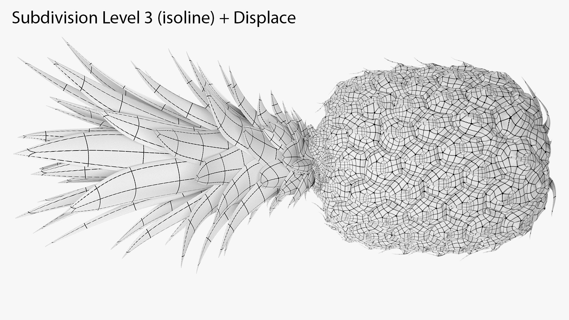 3D Ultra Detailed Pineapple model https://p.turbosquid.com/ts-thumb/Cd/tyalFN/yu/17_04prod.shotsidebackwireisodisplts/png/1639044510/1920x1080/fit_q87/698b334b0a960b73d35ded09099962ca08102d02/17_04prod.shotsidebackwireisodisplts.jpg