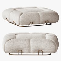Marshmallow pouf by Draga  Aurel Wool and Brass