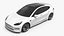 Coche eléctrico hatchback moderno blanco preparado para Maya