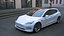 Coche eléctrico hatchback moderno blanco preparado para Maya