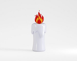3D model Cartoon Candle