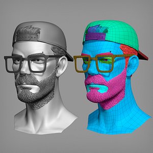 Cartoon male character Anatoly base mesh
