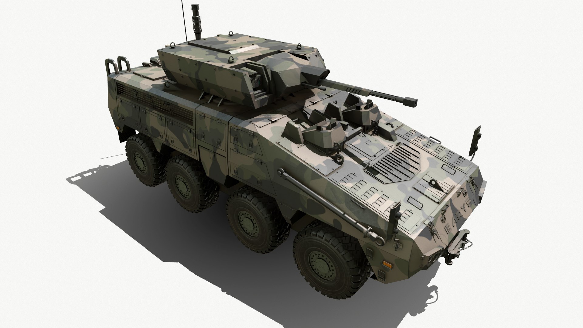 3D BARYS 8x8 AWV Armoured Wheeled Vehicle Model - TurboSquid 1842300