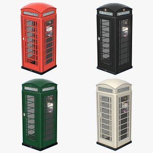 English Telephone Boxes Collection 3D model