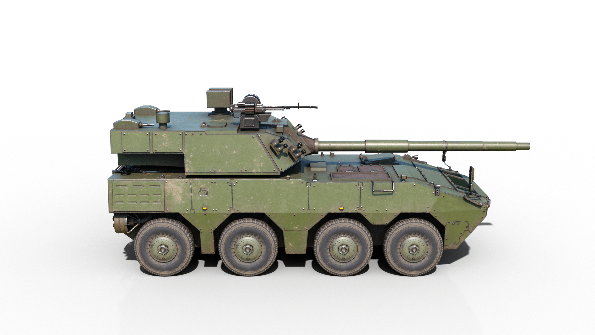 3D Model 4 Coatings Of PLA Army ZTL191 ZTL-191 Wheeled Tank Destroyer ...