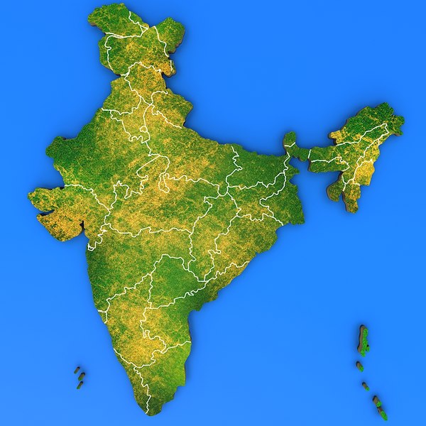 3d india country model